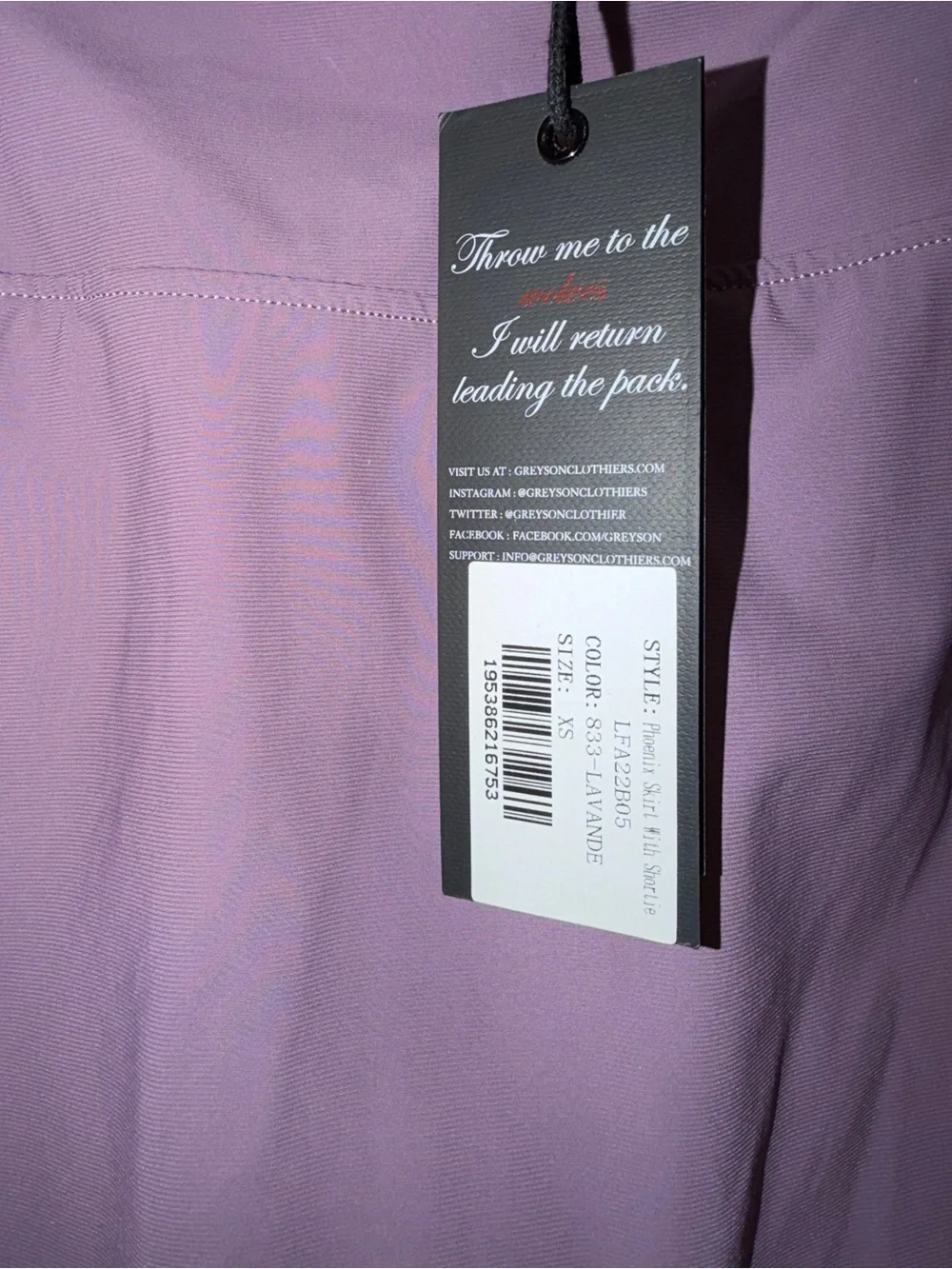 Greyson Lavender Athletic Skort - Picture 7 of 9